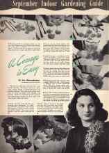 Better Homes & Gardens September 1942 Magazine Article: September Indoor Gardening Guide