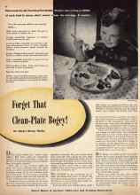 Better Homes & Gardens September 1942 Magazine Article: Forget That Clean-Plate Bogey!