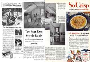 Better Homes & Gardens September 1942 Magazine Article: THEY FOUND ROOM OVER THE GARAGE