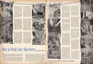 Better Homes & Gardens October 1942 Magazine Article: How to Wash Your Slip-Covers