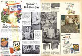 Better Homes & Gardens October 1942 Magazine Article: Space-Savers Little Homes Need
