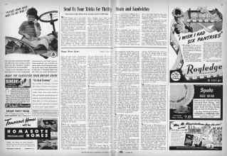 Better Homes & Gardens October 1942 Magazine Article: Send Us Your Tricks for Thrifty Meats and Sandwiches