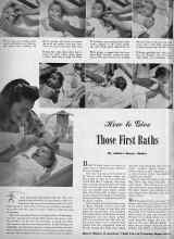 Better Homes & Gardens November 1942 Magazine Article: How to Give Those First Baths