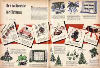 Better Homes & Gardens December 1942 Magazine Article: How to Decorate for Christmas