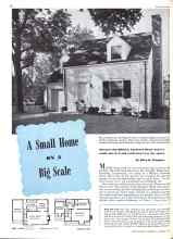 Better Homes & Gardens January 1943 Magazine Article: A Small Home ON A Big Scale