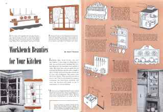 Better Homes & Gardens January 1943 Magazine Article: Workbench Beauties for Your Kitchen