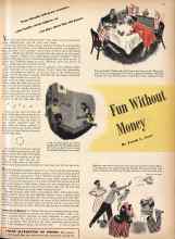 Better Homes & Gardens February 1943 Magazine Article: Fun Without Money