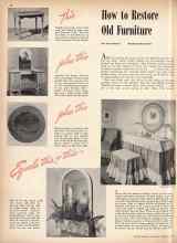 Better Homes & Gardens February 1943 Magazine Article: How to Restore Old Furniture