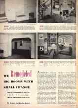 Better Homes & Gardens April 1943 Magazine Article: WE Remodeled BIG ROOMS WITH SMALL CHANGE