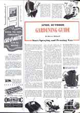 Better Homes & Gardens April 1943 Magazine Article: APRIL OUTDOOR GARDENING GUIDE