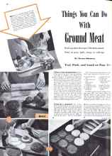 Better Homes & Gardens May 1943 Magazine Article: Things You Can Do With Ground Meat