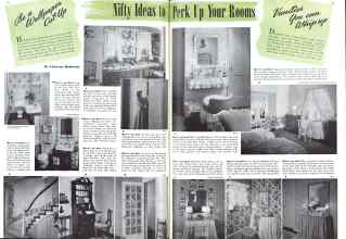 Better Homes & Gardens May 1943 Magazine Article: Nifty Ideas to Perk Up Your Rooms