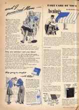 Better Homes & Gardens June 1943 Magazine Article: TAKE CARE OF YOUR Awnings
