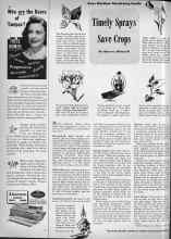 Better Homes & Gardens June 1943 Magazine Article: Timely Sprays Save Crops