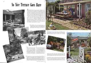 Better Homes & Gardens June 1943 Magazine Article: No Nice Terrace Goes Bare