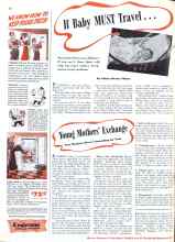 Better Homes & Gardens July 1943 Magazine Article: If Baby MUST Travel ...