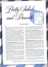 Better Homes & Gardens July 1943 Magazine Article: Pretty Salads and Desserts