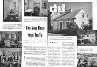 Better Homes & Gardens July 1943 Magazine Article: This Snug House Stops Traffic