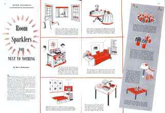 Better Homes & Gardens July 1943 Magazine Article: Room Sparklers FOR NEXT TO NOTHING