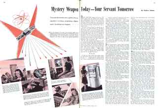 Better Homes & Gardens August 1943 Magazine Article: Mystery Weapon Today-- Your Servant Tomorrow