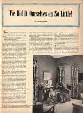 Better Homes & Gardens September 1943 Magazine Article: We Did It Ourselves on So Little!