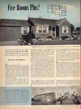 Better Homes & Gardens September 1943 Magazine Article: Five Rooms Plus!