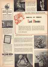Better Homes & Gardens September 1943 Magazine Article: BRING IN THOSE Last Blooms