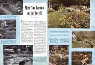 Better Homes & Gardens September 1943 Magazine Article: Must Yon Garden on the Level?