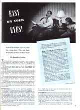 Better Homes & Gardens October 1943 Magazine Article: EASY ON YOUR EYES!