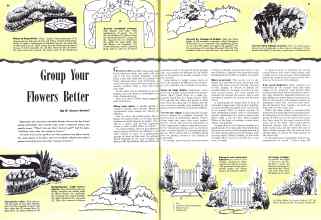 Better Homes & Gardens October 1943 Magazine Article: Group Your Flowers Better