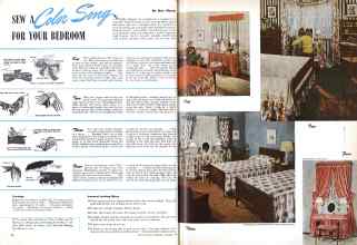 Better Homes & Gardens October 1943 Magazine Article: SEW A Color Song FOR YOUR BEDROOM