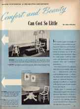 Better Homes & Gardens November 1943 Magazine Article: Comfort and Beauty Can Cost So Little