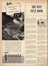 Better Homes & Gardens December 1943 Magazine Article: THE MAN NEXT DOOR