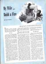 Better Homes & Gardens January 1944 Magazine Article: My Wife and I Build a Fire