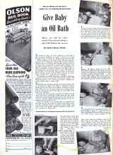Better Homes & Gardens January 1944 Magazine Article: Give Baby an Oil Bath