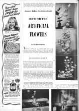 Better Homes & Gardens January 1944 Magazine Article: HOW TO USE ARTIFICIAL FLOWERS