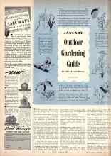 Better Homes & Gardens January 1944 Magazine Article: JANUARY Outdoor Gardening Guide