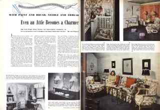 Better Homes & Gardens January 1944 Magazine Article: WITH PAINT AND BRUSH, NEEDLE AND THREAD Even an Attic Becomes a Charmer