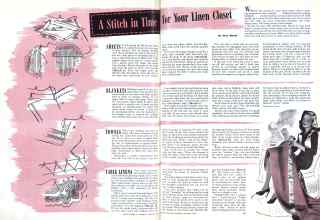 Better Homes & Gardens January 1944 Magazine Article: A Stitch in Time for Your Linen Closet