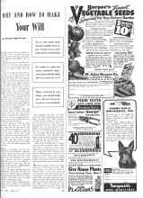 Better Homes & Gardens February 1944 Magazine Article: WHY AND HOW TO MAKE Your Will