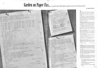 Better Homes & Gardens February 1944 Magazine Article: Garden on Paper First