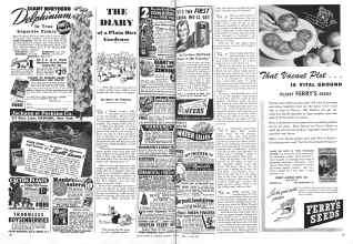 Better Homes & Gardens February 1944 Magazine Article: THE DIARY of a Plain Dirt Gardener REG, U. S. PAT. OFF