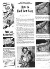 Better Homes & Gardens March 1944 Magazine Article: How to Hold Your Baby