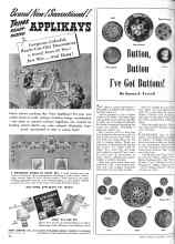 Better Homes & Gardens April 1944 Magazine Article: Button, Button I've Got Buttons!