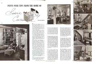 Better Homes & Gardens April 1944 Magazine Article: PENNY-WISE TIPS FROM THE HOME OF Susie Cucumber