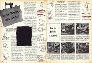 Better Homes & Gardens April 1944 Magazine Article: Machine Mending's Quick and Easy