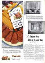 Better Homes & Gardens July 1944 Magazine Article: Let's Frame Our Dining-Room Bay