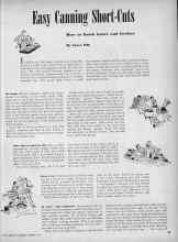 Better Homes & Gardens August 1944 Magazine Article: Easy Canning Short-Cuts