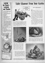 Better Homes & Gardens August 1944 Magazine Article: Table Glamour From Your Garden