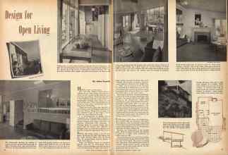Better Homes & Gardens August 1944 Magazine Article: Design for Open Living